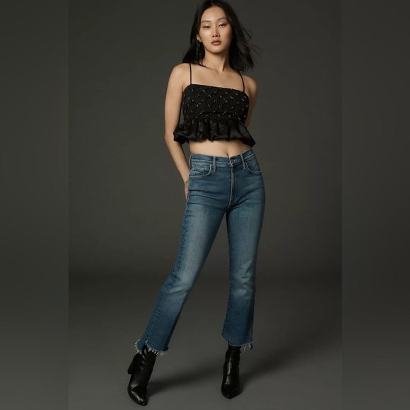 MOTHER The Insider Crop Step Fray Size 28 NWT - Picture 1 of 15